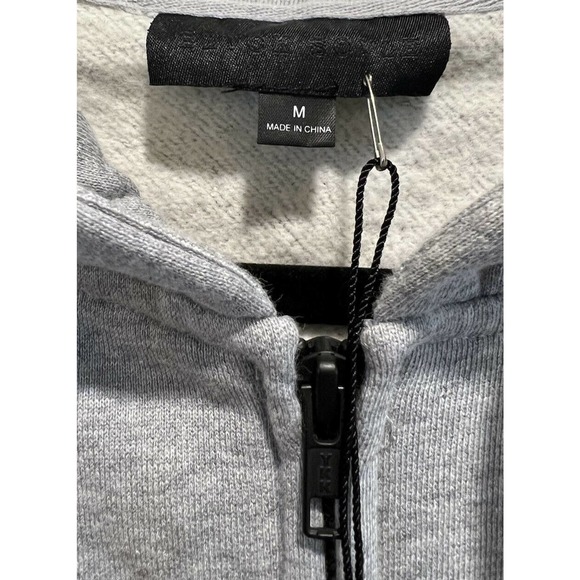 Black Scale Religious Holiday Zip Hoodie Heather Grey Men’s Size Medium NEW - Picture 3 of 3